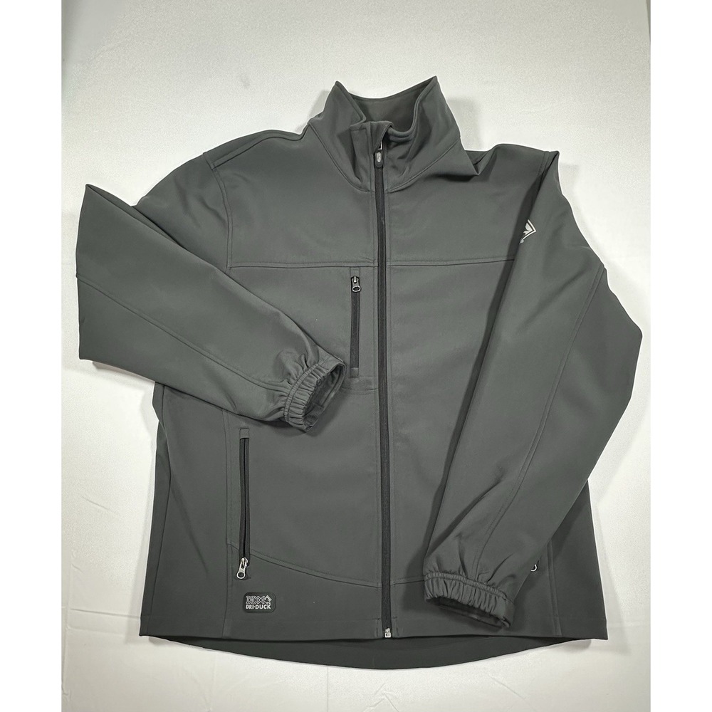 DRI DUCK DDX Softshell Jacket Men's Large Black Waterproof Windproof Workwear